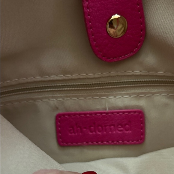 Chic Pink and Cream Women's Shoulder Bag - Picture 2 of 7